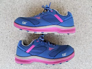 CAT Composite Toe Blue/Pink Work Shoes. Women's 8.5 - Picture 1 of 7