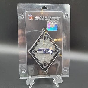Sealed Seattle Seahawks Art-Glass Christmas Ornament Holiday Stained Glass Style - Picture 1 of 5