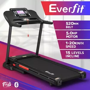 Everfit Treadmill Electric Auto Incline Home Gym Fitness Exercise Machine 520mm - Picture 1 of 8