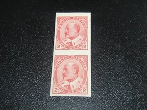 CANADA 1903 Sc#90A 2c King Edward VII Imperf Pair MNH XF,SCV$160 - Picture 1 of 2