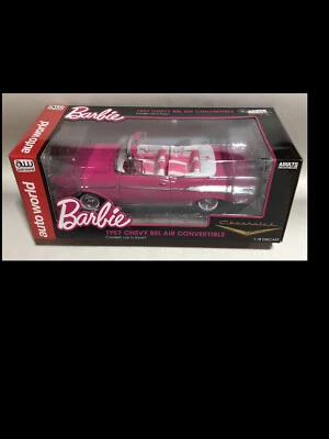 1957 Chevy Belair PINK 1:18 Autoworld 128 BARBIE - Image 1 of 4