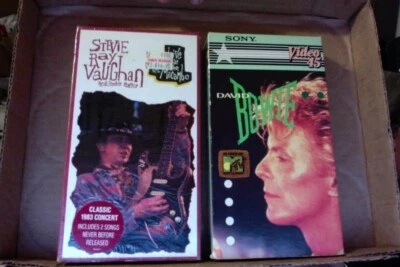 VHS Tape Stevie Ray Vaughan LIVE at El Mocambo & David Bowie VIDEO 45 Stevie Ray - Image 1 of 4