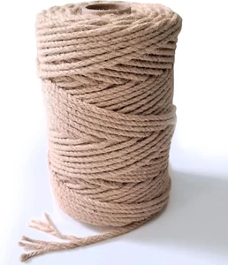 6Mm Jute Twine Rope, 164Ft 4-Ply Heavy Duty for Crafts, Gardening, Packing - Picture 1 of 12
