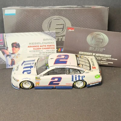 Brad Keselowski 2018 #2 Miller Lite Clash Daytona Win 1/24 NASCAR ELITE Diecast Foto 1 de 4