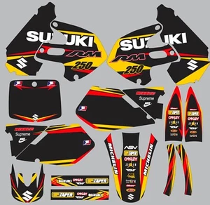 Calcomanías para Suzuki RM250 RM 250 GRÁFICOS 1999-2000 rojo amarillo - Imagen 1 de 1