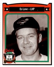 1991 Crown Coca Cola Baltimore Orioles Regional Card Ed Lopat 1955