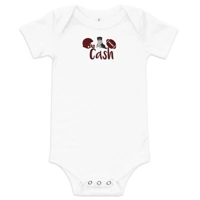 Una pieza para bebé Texas A&M bordado personalizado | Regalo para bebé Aggies | Gig 'Em Foto 1 de 2