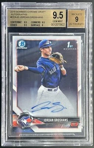 2018 Bowman Chrome Draft Jordan Groshans 1st Autograph Card #CDAJG BGS 9.5 - Picture 1 of 2