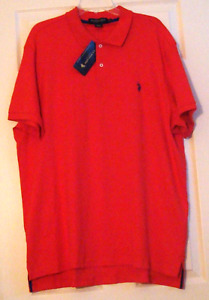 New U.S. POLO ASSN. $44 Men's XXL Red Golf Polo Shirt - NWT
