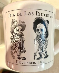 SET/4 HEAVY DAY OF THE DEAD RESTAURANT WARE MUGS Eagle Head Mark USA EUC - Picture 1 of 16