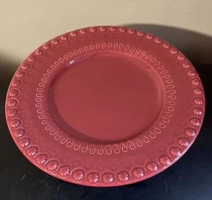Bordallo Pinheiro Red Fantasy Fantasia 8.75 Cookie/Treat Plate with Pedestal - Picture 1 of 11