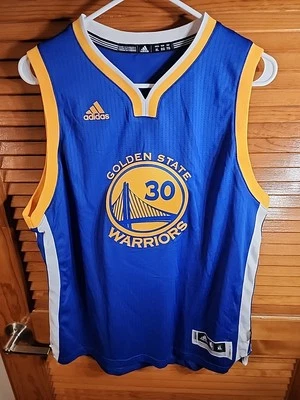 Camiseta Adidas Steph Curry Golden State Warriors longitud XL +2 se ajusta como mediana Foto 1 de 4