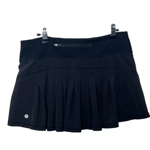Lululemon Circuit Breaker Skirt II schwarz sportlich Tennis Laufrock Damen 8 - Bild 1 von 8