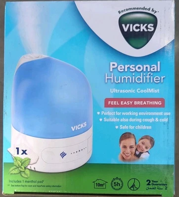 Vicks Personal Humidifier VUL510 Ultrasonic CoolMist - Image 1 of 3