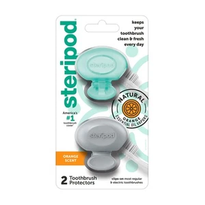 Steripod Clip-On Toothbrush Protector with Orange Essential Oils, Keeps Tooth... - Picture 1 of 5