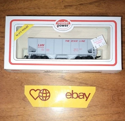 Model Power HO Scale L&N “The Dixie Line” 36' 2 Bay Open Hopper Car #62500 New - Image 1 of 4