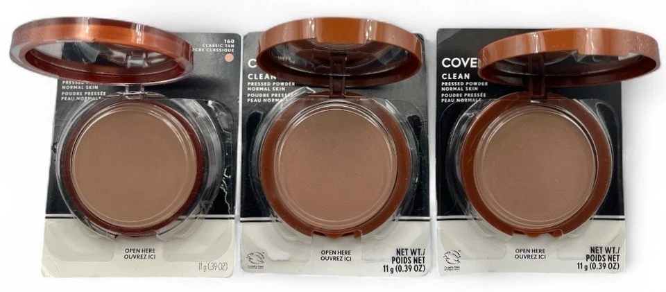 Covergirl 3-PACK Clean Pressed Powder 160 Classic Tan Original *IMPERFECT* - Image 1 of 1