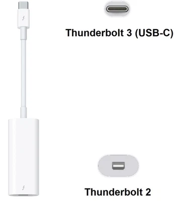 Apple Thunderbolt 3 (USB-C) to Thunderbolt 2 Adapter A1790 EMC 3062 - Image 1 of 4