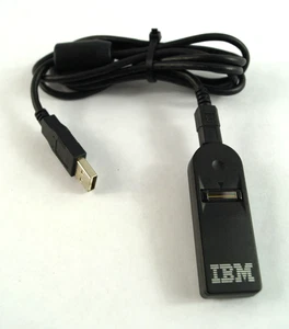 IBM FP06 USB Finger Print Reader Model ASM PN 89P8382 Black Tested WORKING B321 - Afbeelding 1 van 5