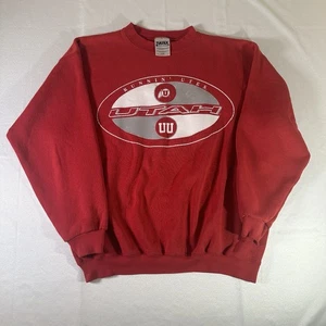 Sudadera De Colección Utah Runnin Utes Universidad de Utah Rojo Carmesí Talla Grande TULTEX - Imagen 1 de 9