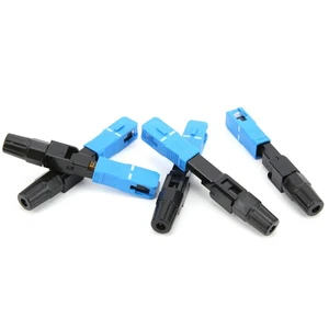 Adaptateur De Connecteur De Fibre Optique SC UPCC 50 Pièces Bleu Pour Communicat - Afbeelding 1 van 12