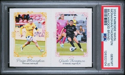 2024 PARKSIDE NWSL PAIGE MONOGHAN GISELE THOMPSON BEACHWOOD BRAND PSA 10 GEM - Image 1 of 3