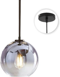 Lighting Modern Black Globe Pendant Light Mercury Glass Ceiling Pendant Light Mi - Picture 1 of 9