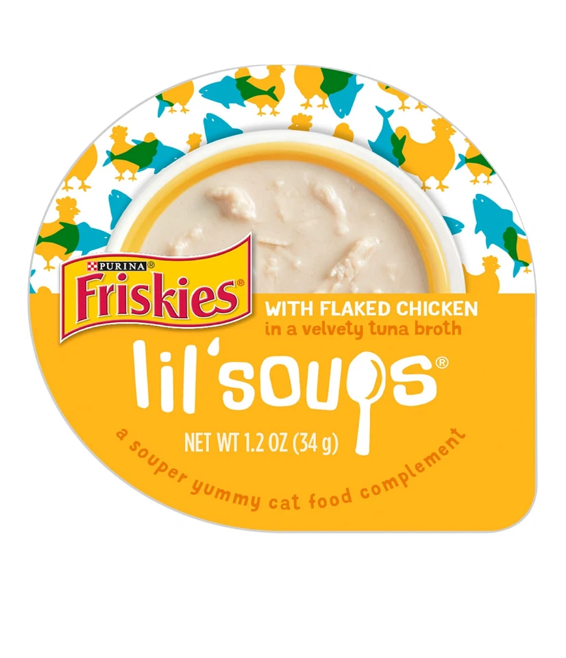 Purina Natural, Grain Free Wet Cat Food Lickable Cat Treats, Lil' Soups Flaked