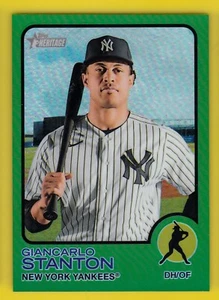 2022 Heritage 225 Giancarlo Stanton Green Chrome Refractor 194/273 Yankees - Picture 1 of 2
