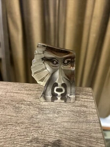 Masqot Mats Jonasson Face Mask Sculpture/Paperweight Signed Shama - Picture 1 of 16
