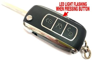 CHROME FLIP KEY REMOTE FOR NISSAN X-TRAIL XTRAIL T31 KEYLESS ENTRY CHIP KEY 3D2 - Picture 1 of 2
