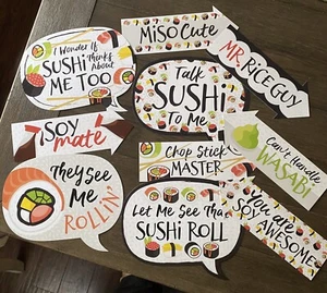 Asiatische Motto Party Dekor/Photo Booth Requisiten SUSHI THEMEN - Bild 1 von 4
