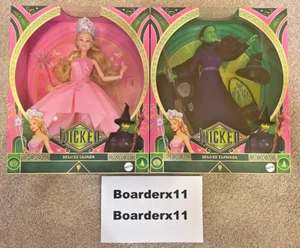 Juego de muñecas de lujo Glinda Elphaba película malvada Mattel coleccionable - URL ERROR DE IMPRESIÓN - Imagen 1 de 3