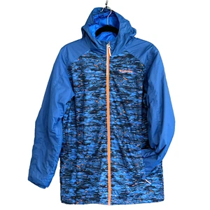 Youth Size XL Blue Columbia Thermal Coil Snow Winter Jacket Hood Pockets - Picture 1 of 8