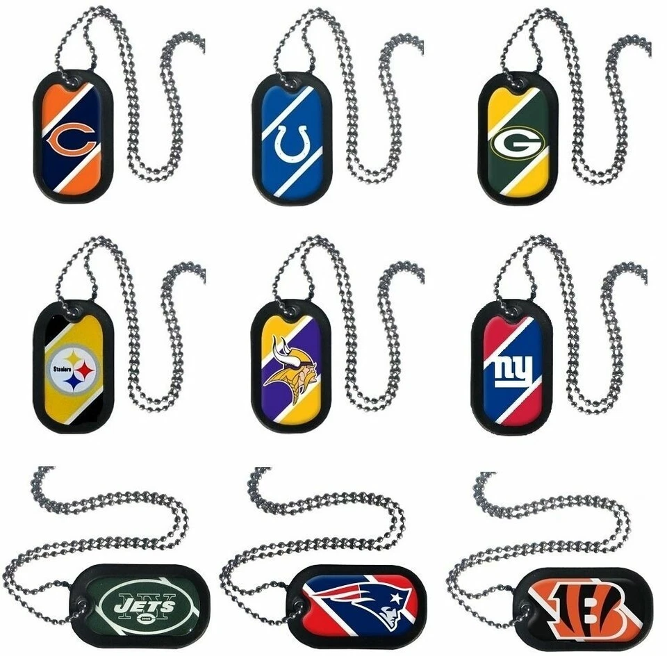 Necklace NEW Official NFL 28" Adjustable Dog Tag Color Men / Women CHOOSE TEAM - Image 1 of 1