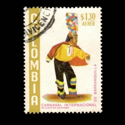Colombia, Scott C573, Congo Grande Dancer, 1972, MH - Image 1 of 2