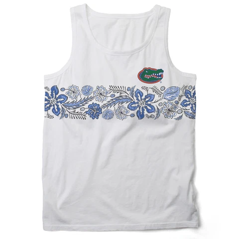 Wes and Willy Mens College Floral Tank Top Teams A-M Cover