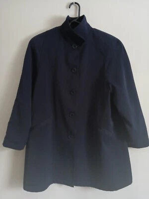 Abrigo de Primavera para Mujer Valerie Stevens Azul Marino Hasta la Rodilla Talla PS Forrado Hombro... Foto 1 de 4