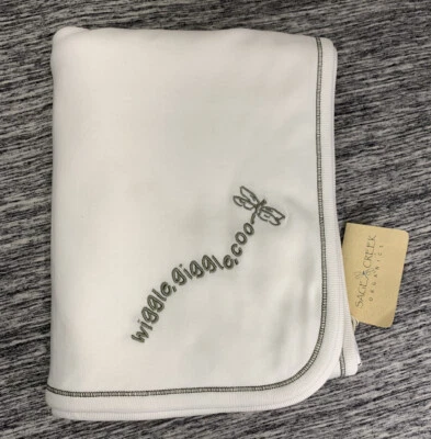 "Manta para bebé de algodón orgánico Sage Creek crema 45"" x 35""" Foto 1 de 4