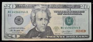 $20 dollar bill 2013 *with radar palindrome (SKU#89) - Picture 1 of 2