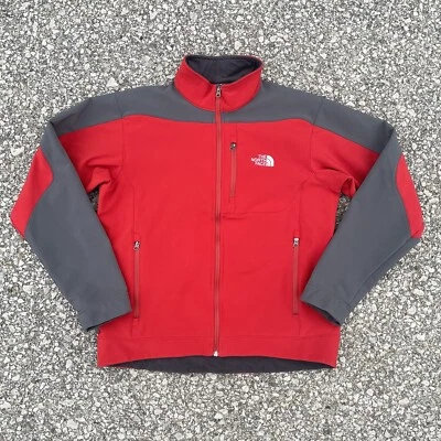 The North Face Apex Jacket Mens Large Red Gray Bionic Windstop Preppy Outdoor - Image 1 of 4