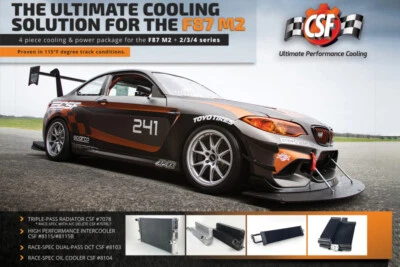 CSF Racing Race Spec Aluminum Oil Cooler Kit For 2015-2018 BMW M2 F87 - Image 1 of 4