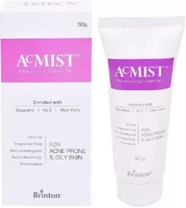 3 PC X Brinton AcMist Moisturizing Cream Gel for Acne Prone & Oily Skin-50gm - Picture 1 of 5