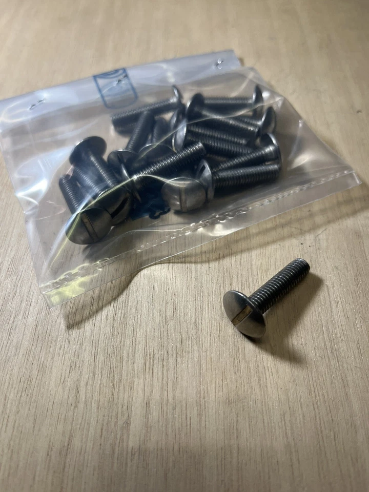 VITE ACCIAIO INOX M6x25 TESTA CILINDRICA BOMBATA  IMPRONTA TAGLIO GRANDE 15PZ - Immagine 1 di 1