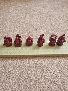Resin Buddha Figurines Set of 6 for Prosperity & Good Luck With Box - Picture 1 of 11