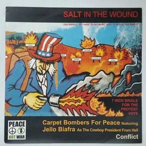 CARPET BOMBERS FOR PEACE/CONFLICT Salt In The Wound JUNG66 UK 7" 45rpm Vinyl VG+ - Imagen 1 de 4