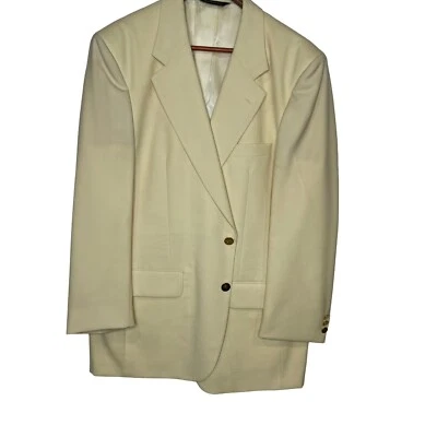 Abrigo Blazer Deportivo Vintage Burberrys Lana 2 Botones Crema/Marfil Botones Dorados Talla? Foto 1 de 4