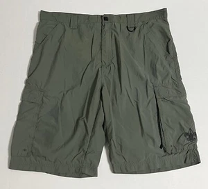 Boy Scouts Of America Large Green Nylon Uniform Outdoor Hiking Cargo Shorts - Picture 1 of 7