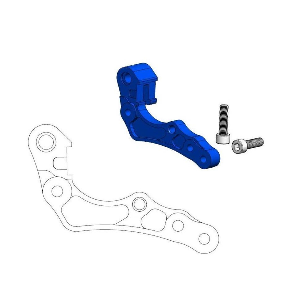 Adaptador pinza delantera azul MotoMaster 260 para KTM 300 SX 2023-2025 Foto 1 de 1