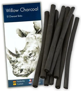 12 Assorted Willow Charcoal Sketch Drawing Natural Charcoal Sticks Drawing - Picture 1 of 9